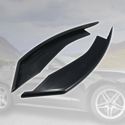 2 x Car Front Bumper Trim Covers for Ford Mustang (2018-2020) Black