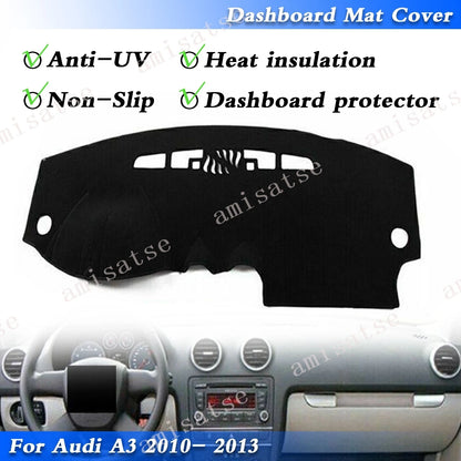 Dashmat for A3 2008-2013 Black Dashboard Cover Sun Visor Pad (2008-2013)