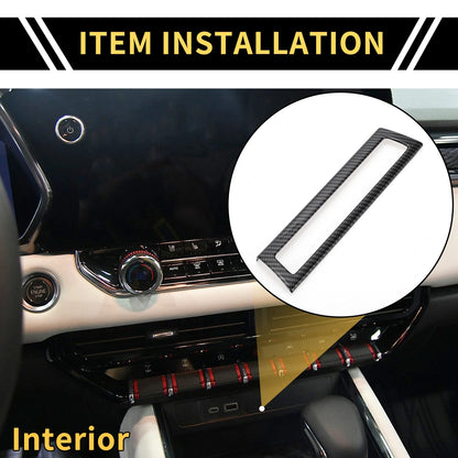 USB Charger Interface Panel Cover Carbon Fiber Pattern for Chevy Colorado (2023-2024)