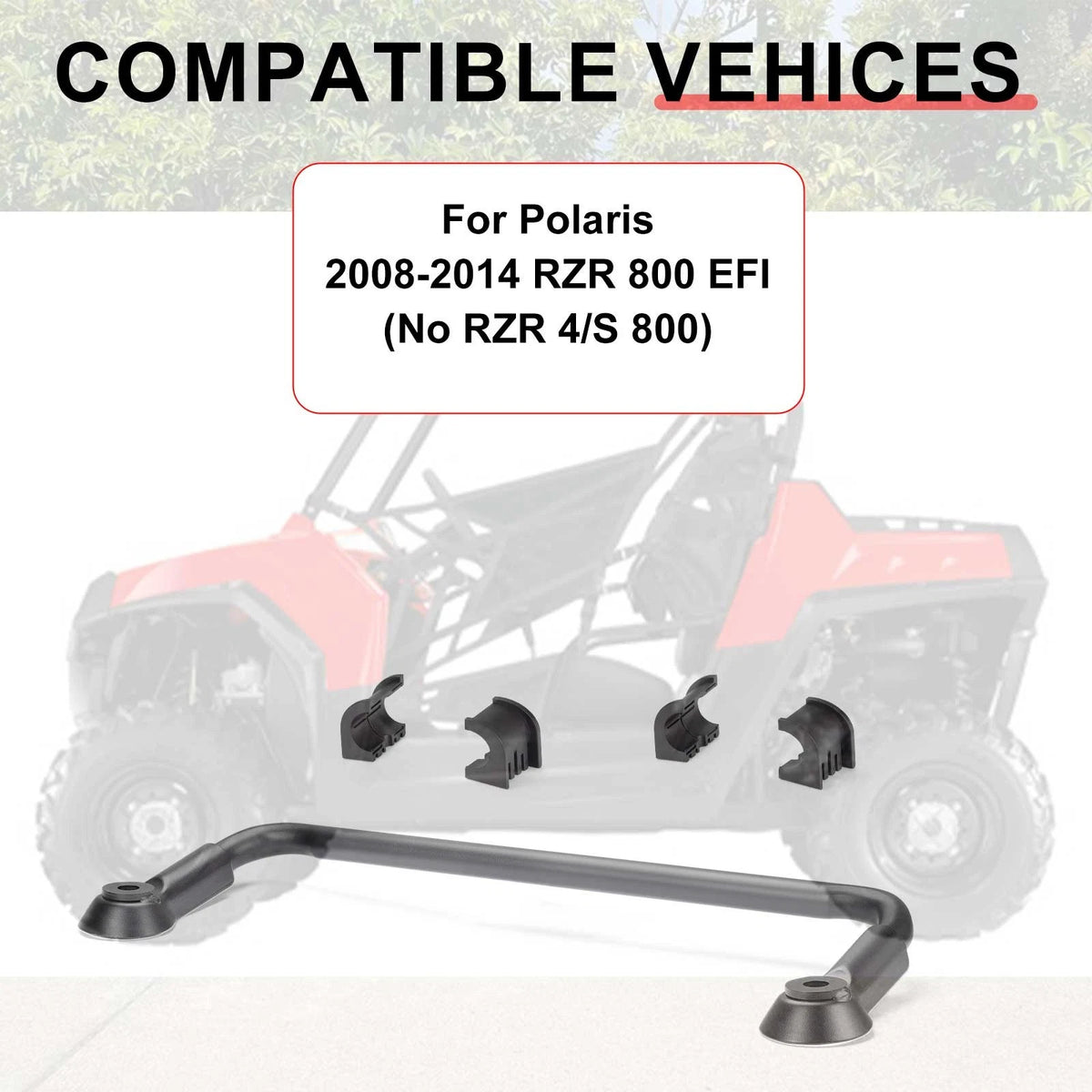 Rear Stabilizer Sway Bar w/ Bushings for Polaris RZR 800 (2008–2014)