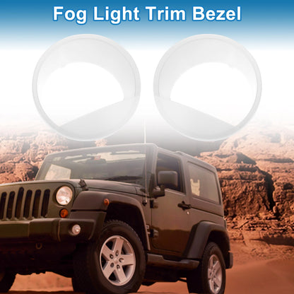 2 x Headlight Trim Bezels for Jeep Wrangler JK (2007)