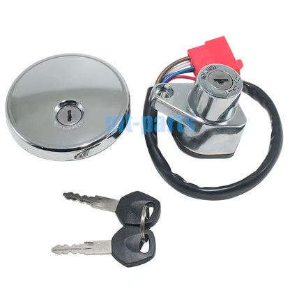 Fuel Gas Cap & Ignition Key Switch Lock for Kawasaki VN400 Vulcan (1996-2003)
