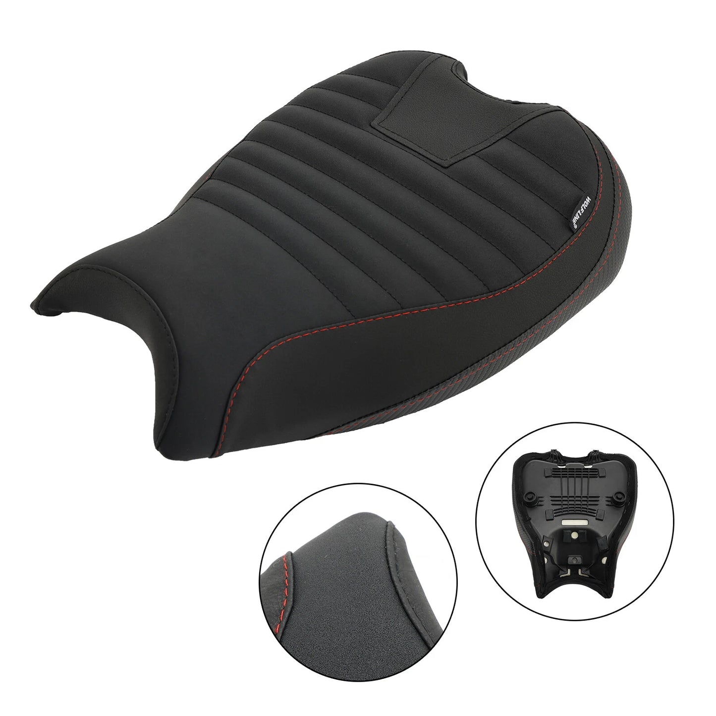 Front seat cushion stripes white for Streetfighter V2 (2022-2023)