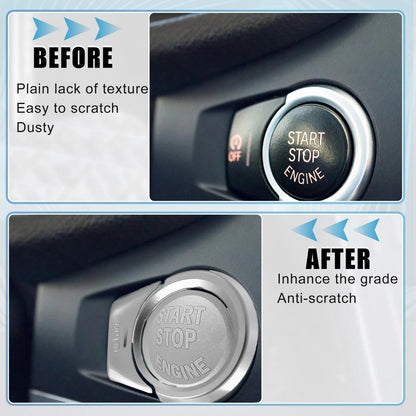 Start Stop Button Cover Kit for BMW 2 3 4 5 6 7 X1 X2 X3 (2014-2023)