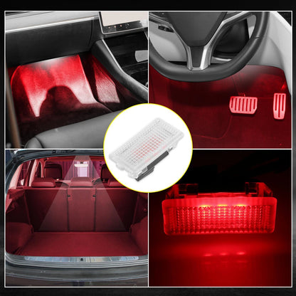 8 Pcs Red LED Footwell Lights for Tesla Model 3/Y/S/X