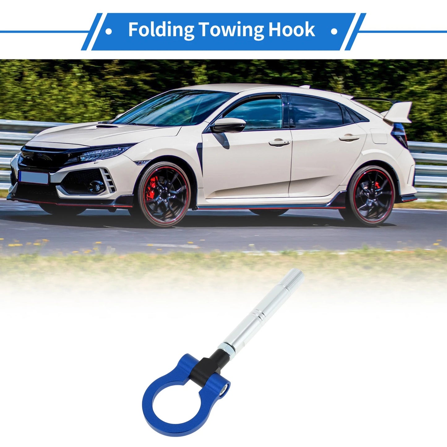 Trailer Ring Eye Towing Hook Folding Screw-on Tow Hook for Toyota Avanza
