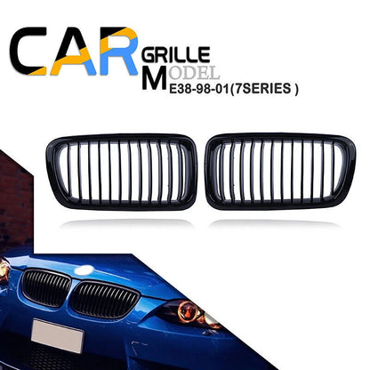 Gloss Black Front Grille for BMW E38 7 Series 740i 740iL 750iL (1999-2001)