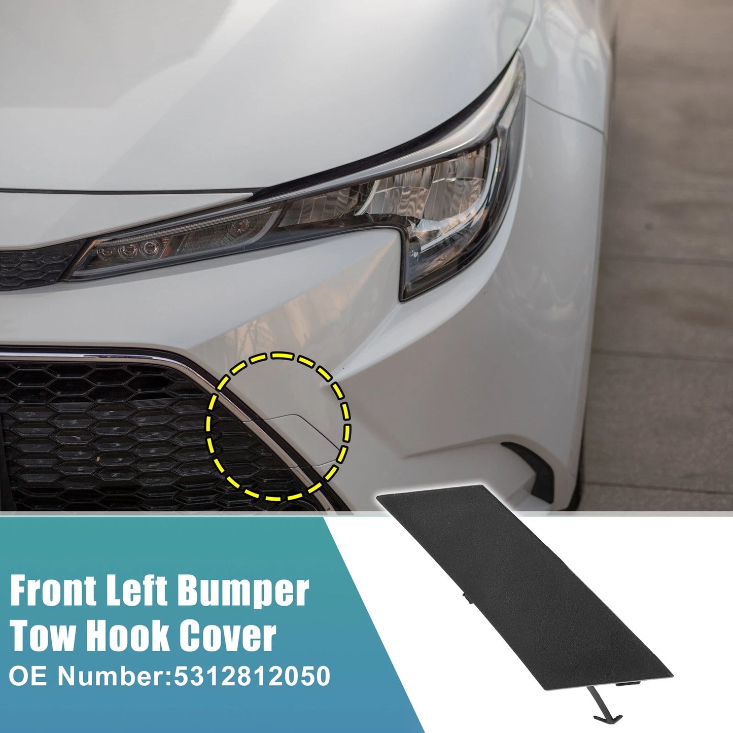 Tow Hook Cover Front Left Car for Toyota Corolla