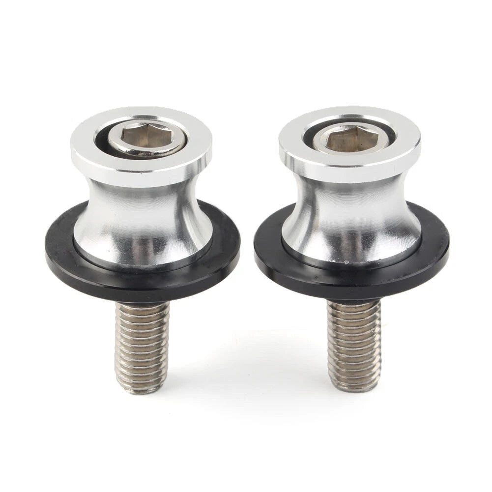 10mm Swingarm Spools for KAWASAKI ZX6R (1998-2011) - Silver Slider Set
