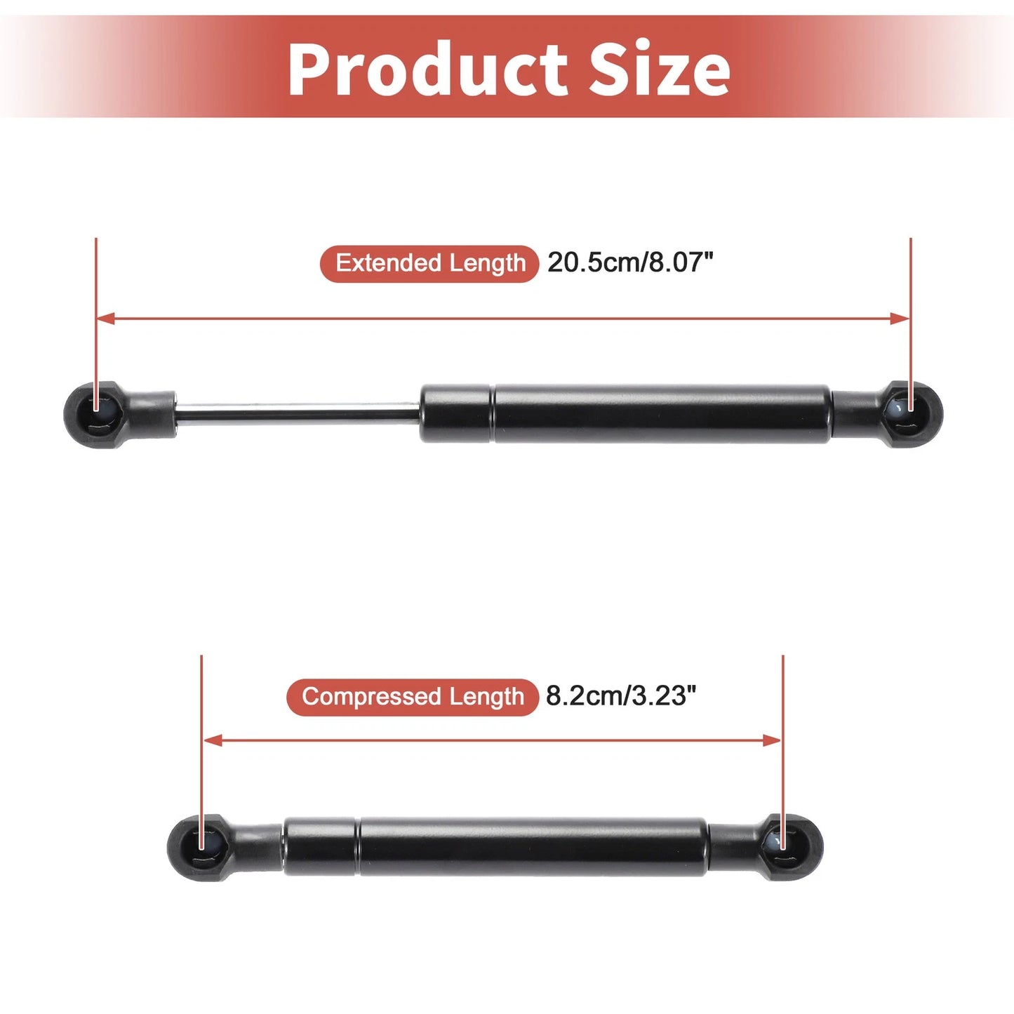 Rear Hatch Gas Strut Lift Supports for Porsche Boxster Convertible (1997-2004)