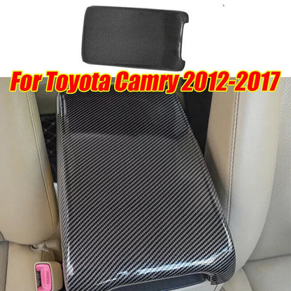 ABS Carbon Pattern Center Armrest Cover for Toyota Camry (2012–2017)