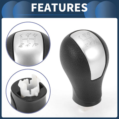 5 Speed Gear Shifter Knob for Honda Civic (2012-2015) - Durable Plastic