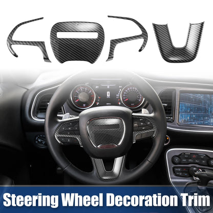 Steering Wheel Sticker Trim Kit for Dodge Challenger (2015 - 2021) Black