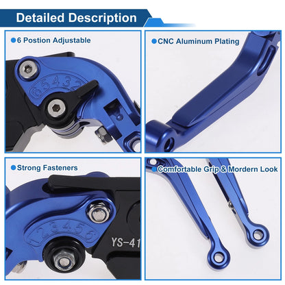 Adjustable Brake Clutch Levers for Suzuki GSXR150 (2017-2020) Blue