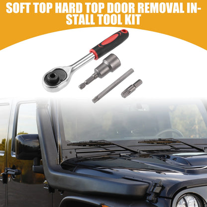 Soft Top Hard Top Door Removal Tool Kit for Jeep Wrangler JL JK (2007-2022)