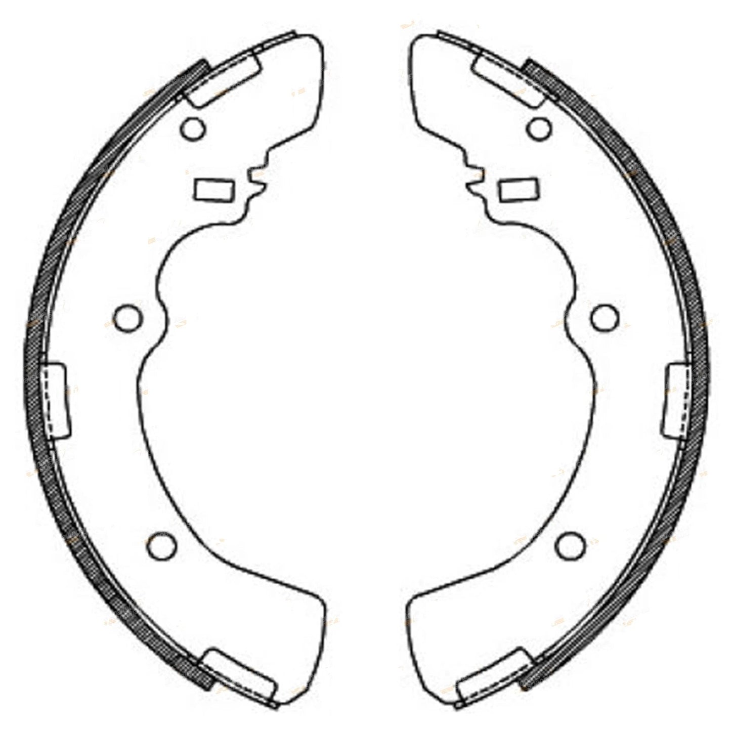 Drum Brake Shoes Set for Mitsubishi L300 Starwagon Delica 4x4 (1986 - 1995)
