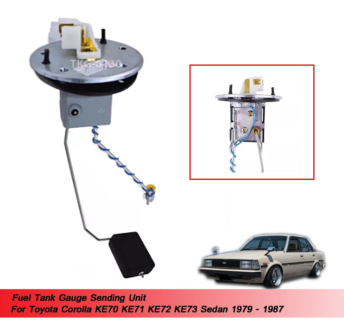 Fuel Tank Gauge Sending Unit for Toyota Corolla KE70 KE71 KE72 KE73 (79-87)