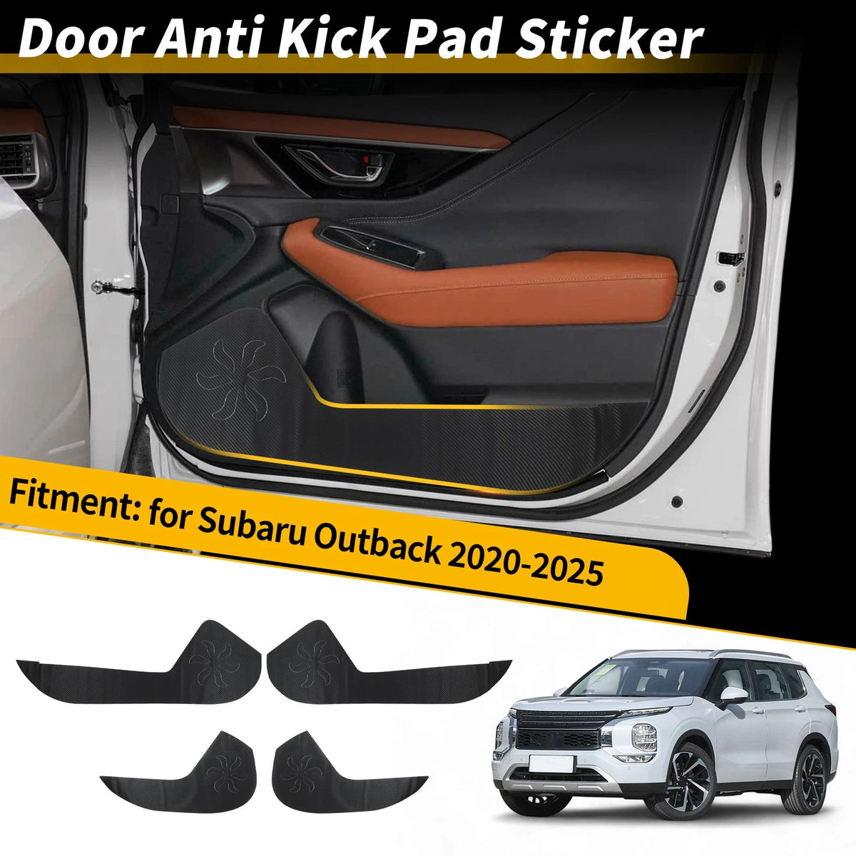 Car Door Anti Kick Pad Sticker Scratch Protector for Subaru Outback (2020-2025)
