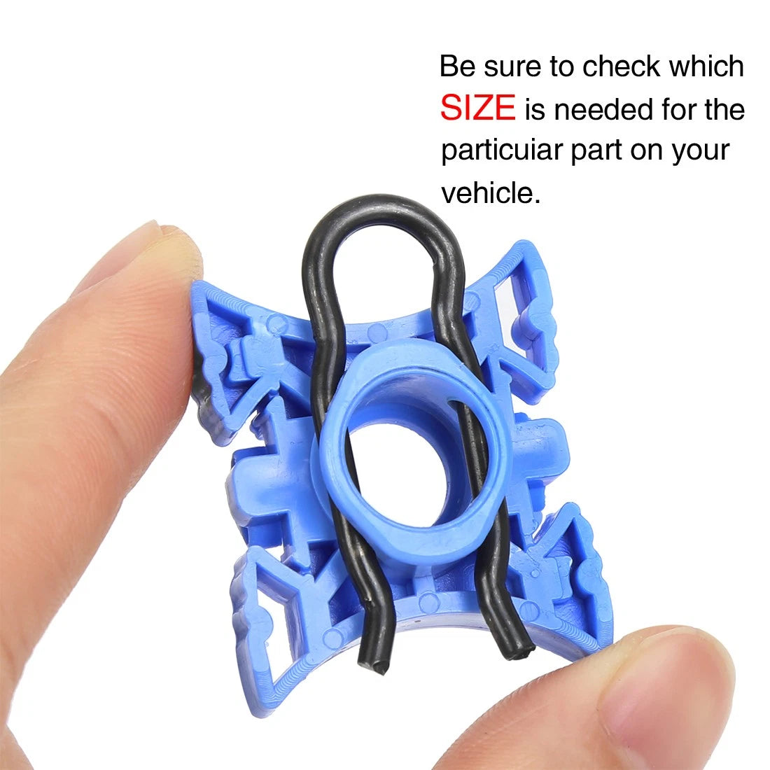 4 x 11.5mm Window Regulator Sliding Pivot Clips Blue for BMW E32 (1989-1994)