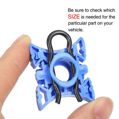 4 x 11.5mm Window Regulator Sliding Pivot Clips Blue for BMW E32 (1989-1994)