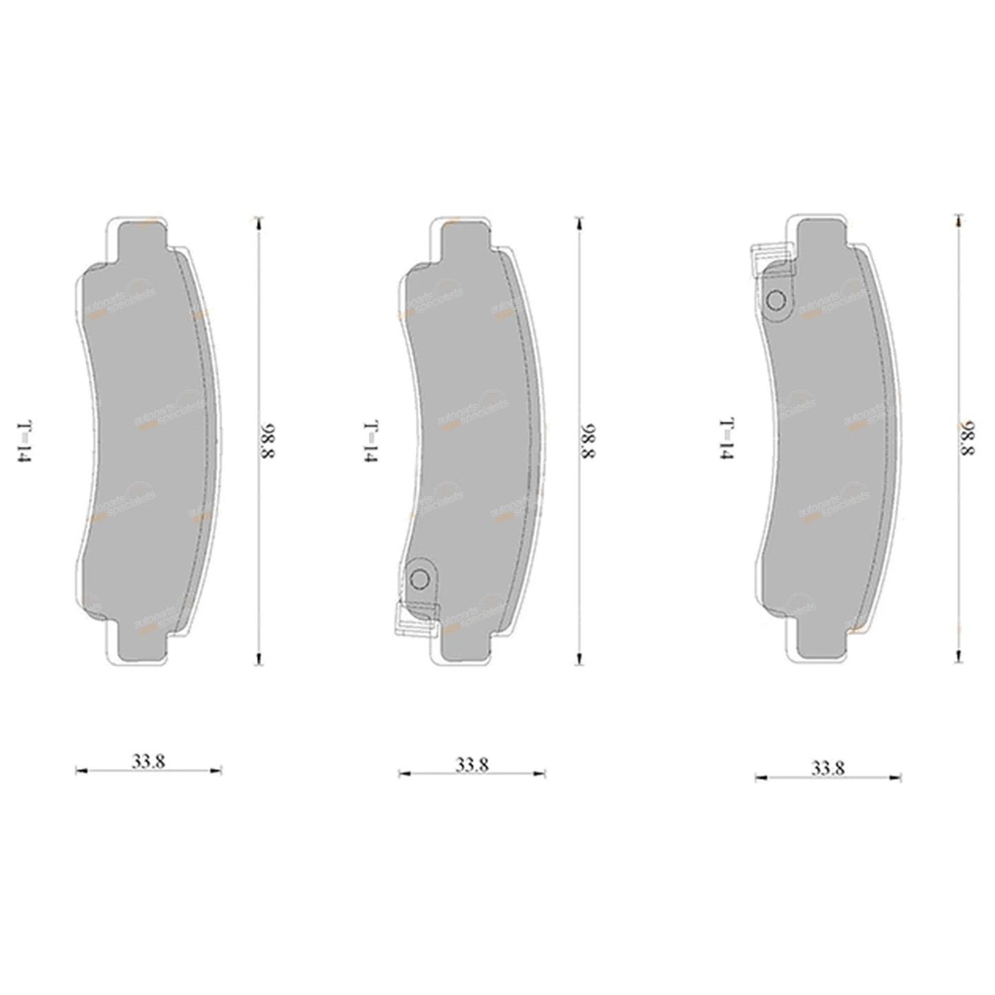 Rear Disc Brake Pads Set for Nissan Exa KCN13 1.6L 1.8L (1986 - 1991)