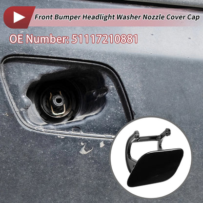 Front Left Washer Nozzle Cover for BMW 740i (2011-2015) - Black Cap