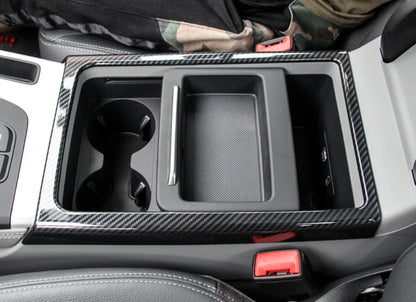 Carbon Fiber Front Water Cup Holder Cover for Audi Q5 (2018-2022)