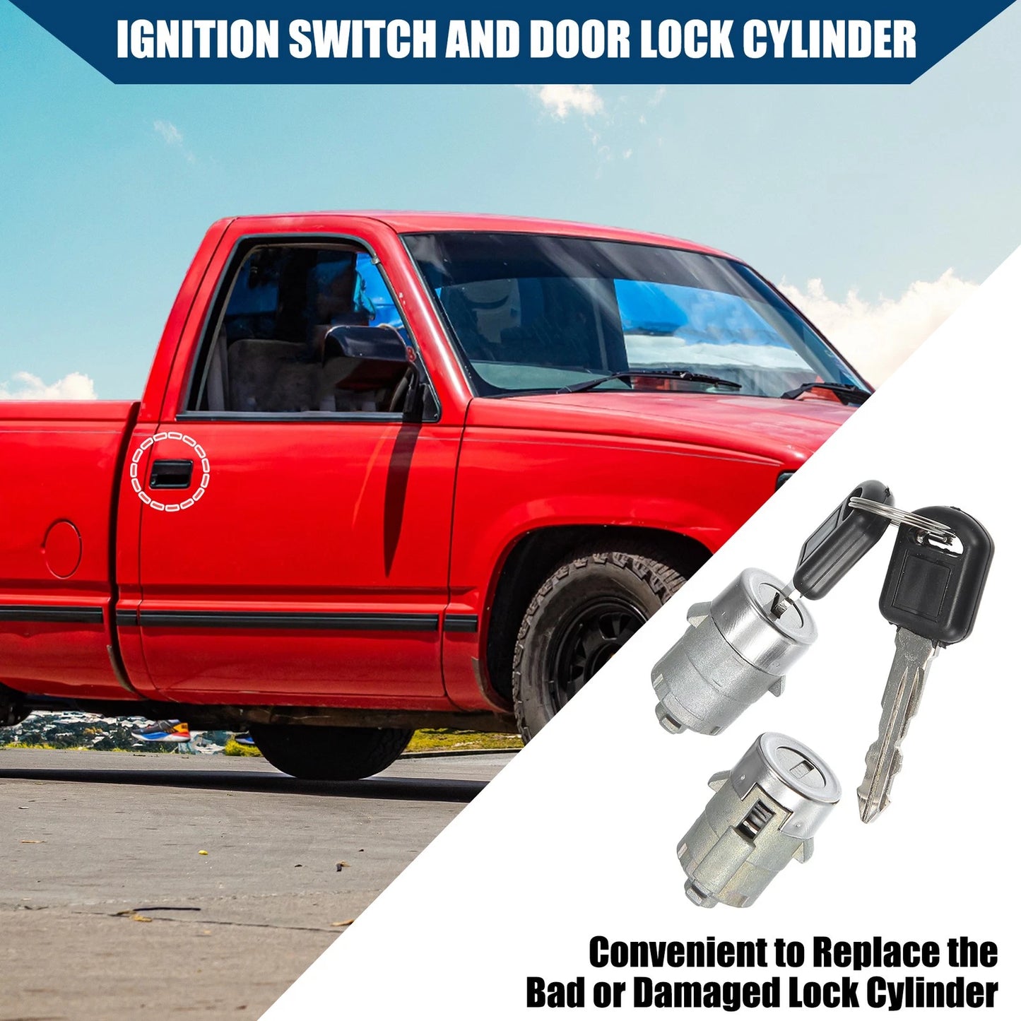 Ignition Switch Door Lock Cylinder for Chevy GMC