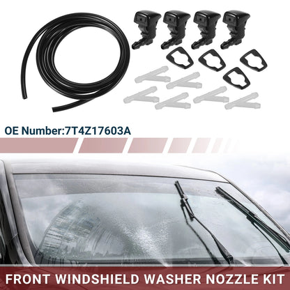 Windshield Washer Nozzle Set for Ford Edge (2015-2023) with Hose & Connectors