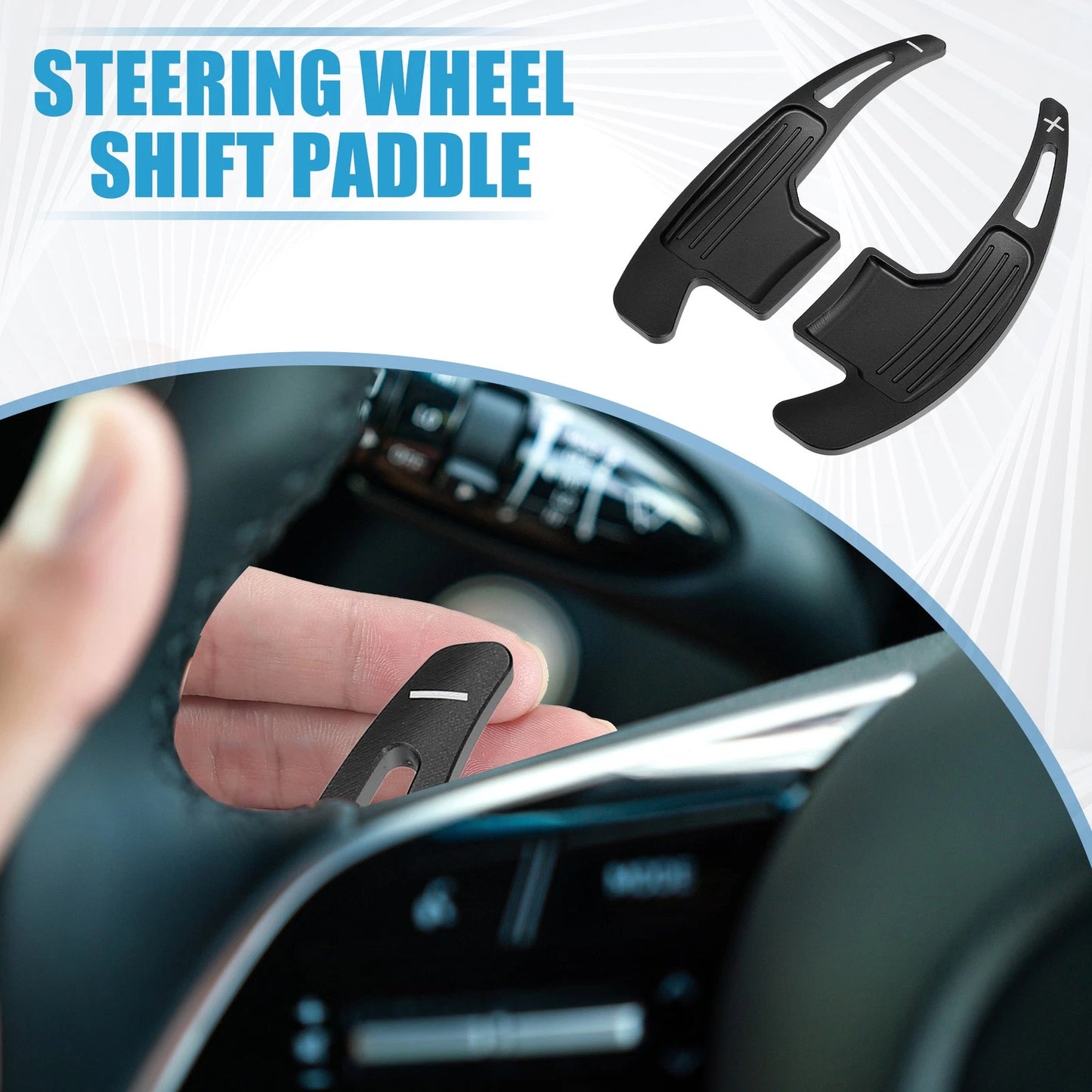 Steering Wheel Shift Paddle Set for Ford Mustang 2015-2021 Black