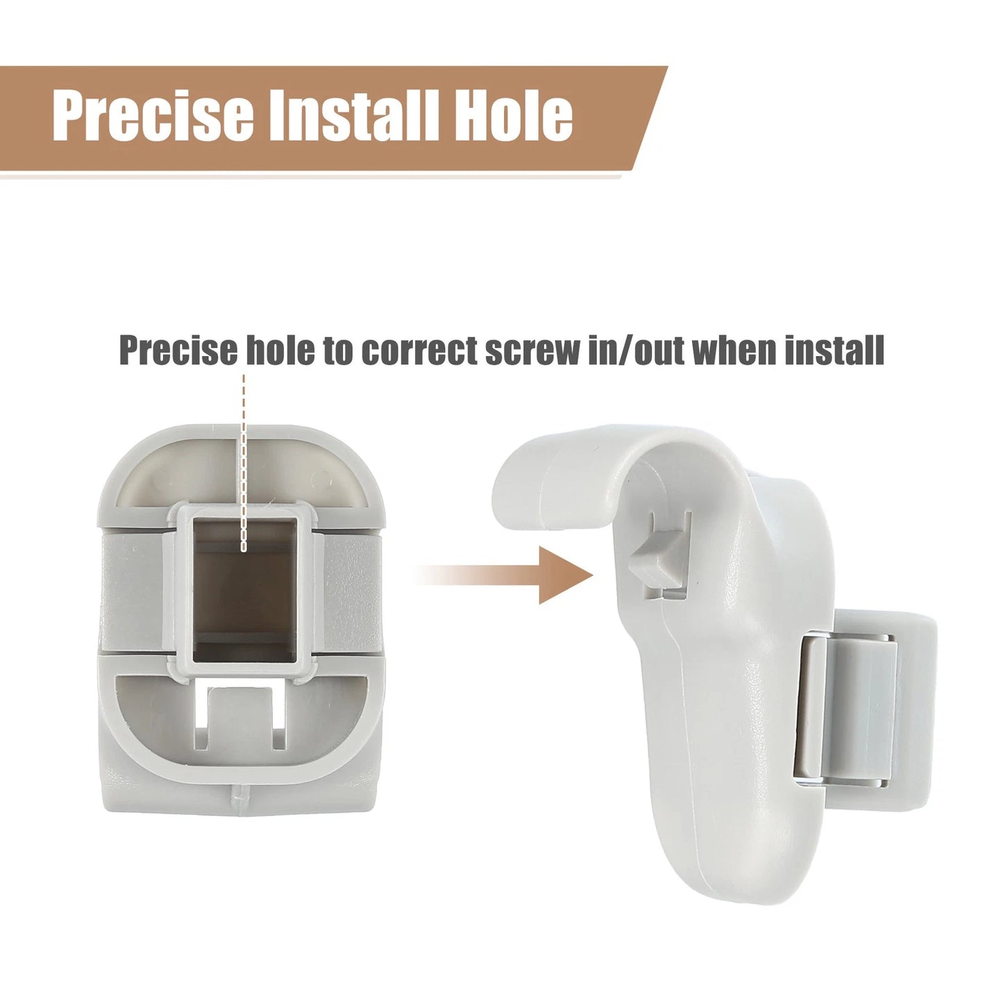Gray Sun Visor Support Clip for Mazda 3 (2004-2009)