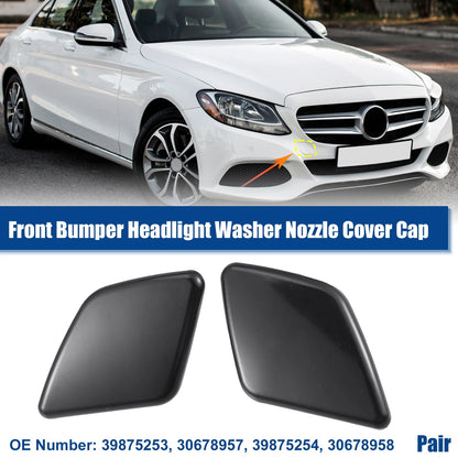 Front Left Right Bumper Headlight Washer Nozzle Covers for Volvo XC90 (2003-2015)