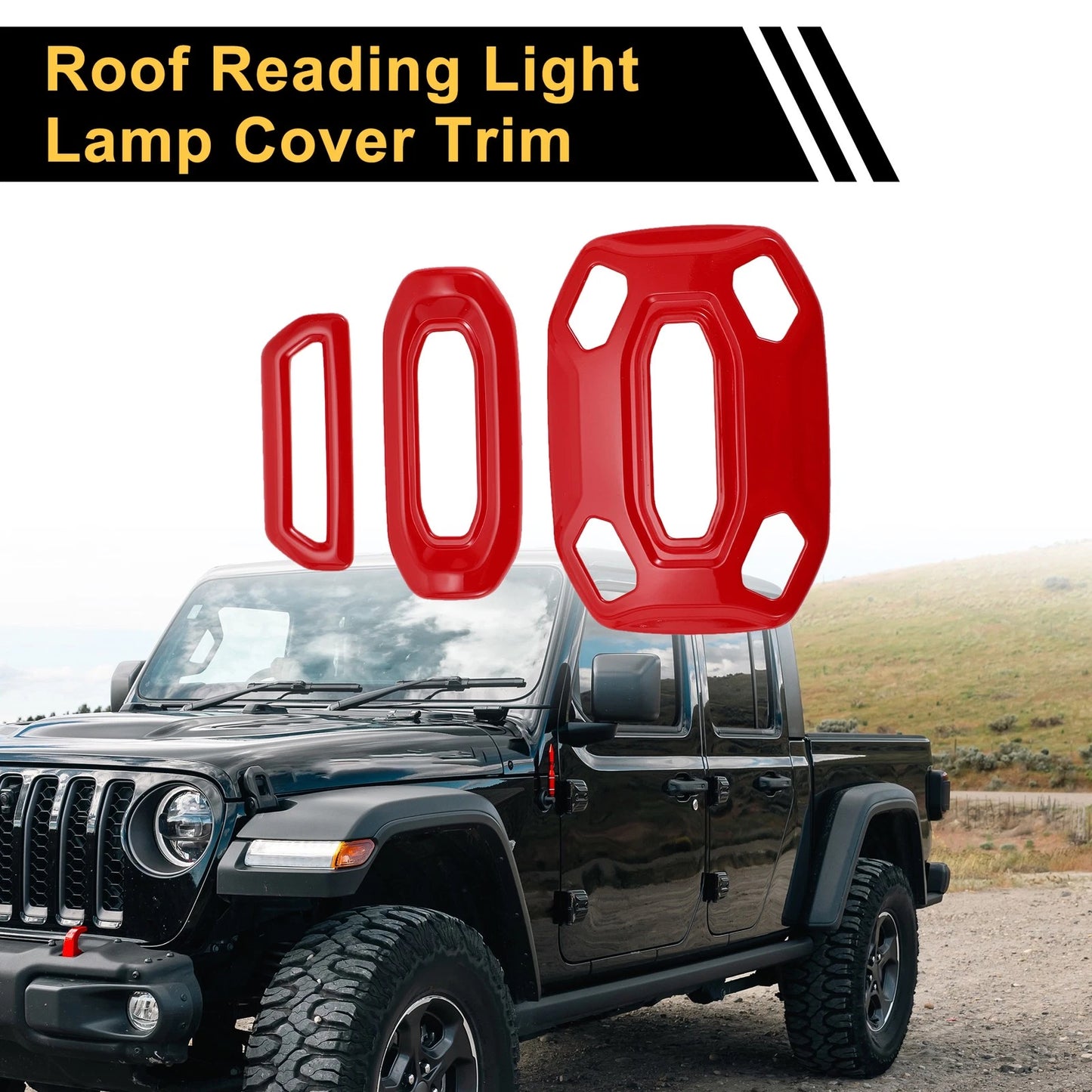 Roof Reading Light Lamp Cover Trim for Jeep Wrangler JL JLU (2018-2024)
