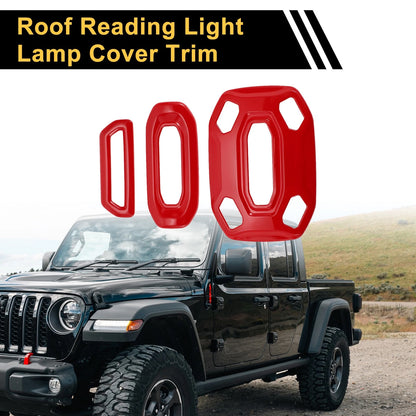 Roof Reading Light Lamp Cover Trim for Jeep Wrangler JL JLU (2018-2024)