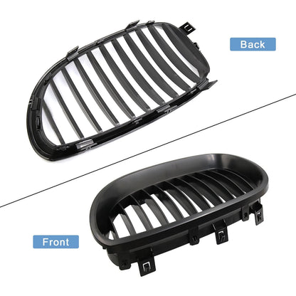 Matte Black Grille for BMW E60 E61 528i 535i 525i 530i 530xi 545i M5 (2003-2009)