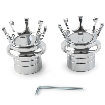 Crown Front Axle Nut Covers  For Harley Softail Sportster Road King Chrome
