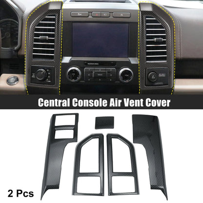 Carbon Fiber Central Console Air Vent Covers for Ford F-150 (2015-2019)
