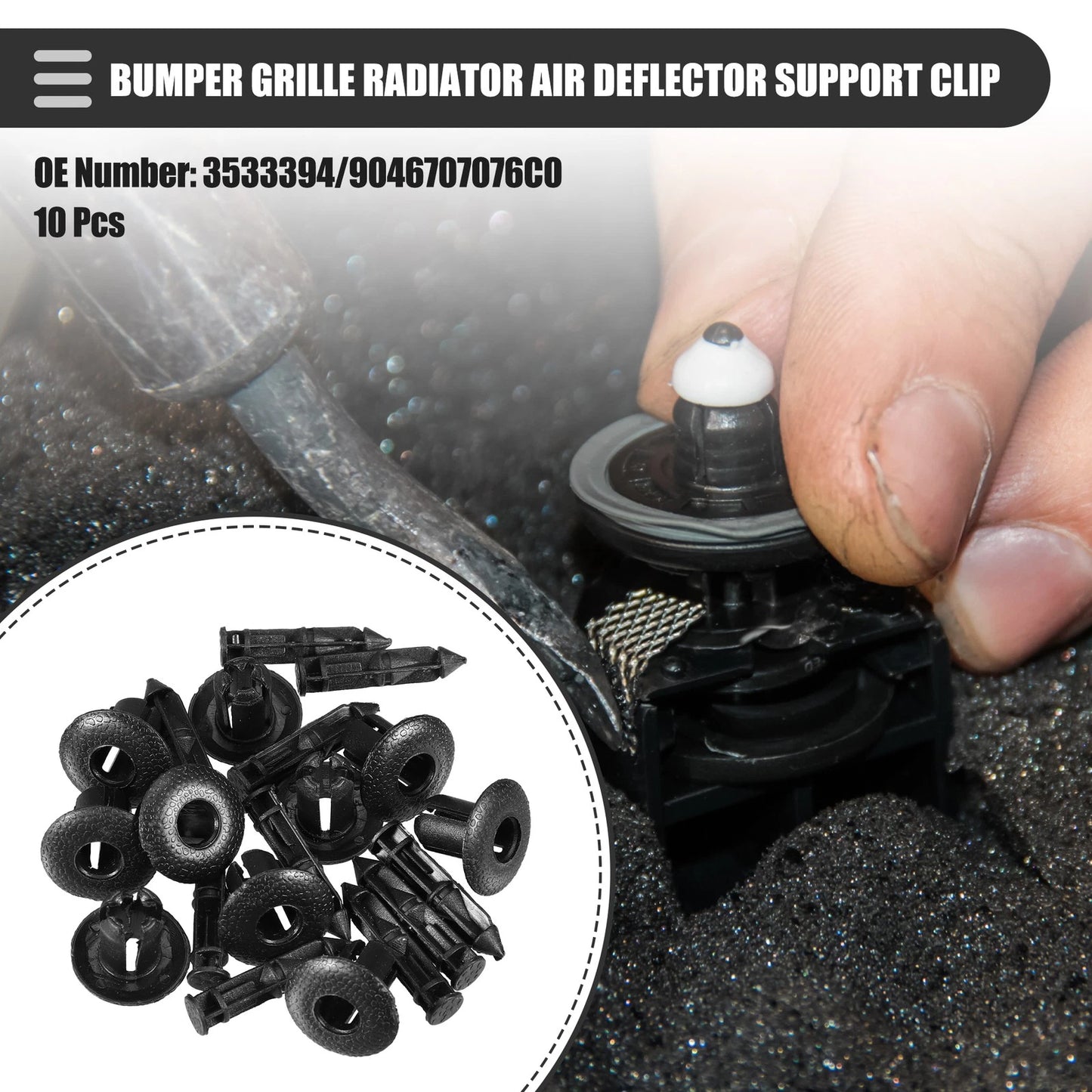 10 Pcs Bumper Grille Radiator Air Deflector Clips for Volvo (2001-2007)