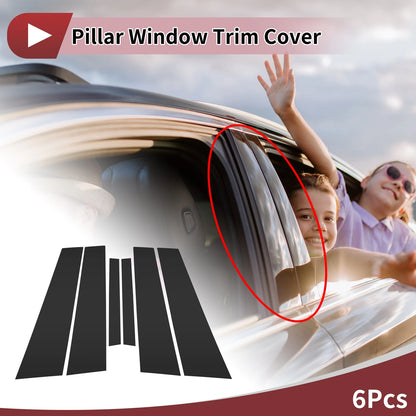Door Pillar Window Trim for Ford Focus (2019-2023) Black