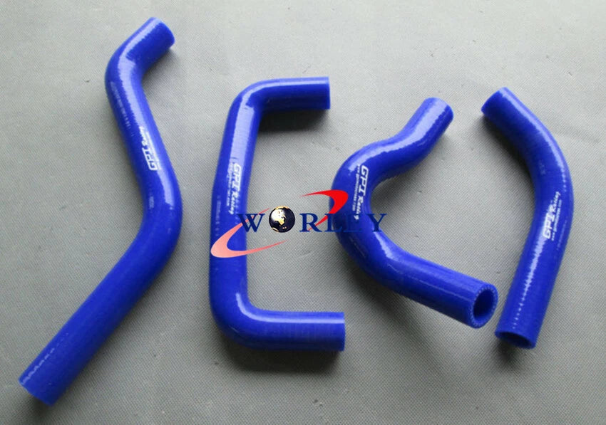 Aluminum Radiator + Blue Silicone Hose for Suzuki RMZ450 (2005)