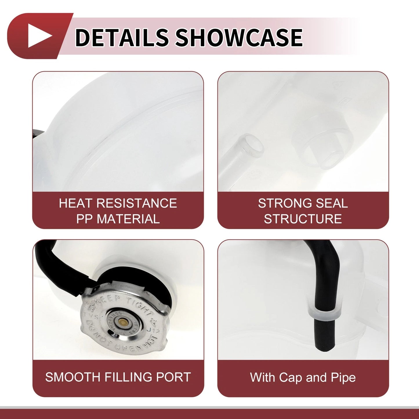 Coolant Expansion Overflow Tank with Cap for Dodge Journey (2009-2019)