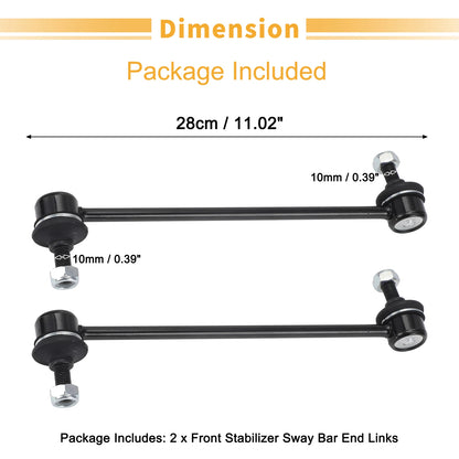 2 x Front Sway Bar Links Stabilizer Kit for Ford Escort