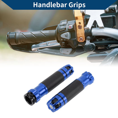 23 x 23 mm Aluminum Hand Grips Cover Blue 1 Pair for Motorcycle
