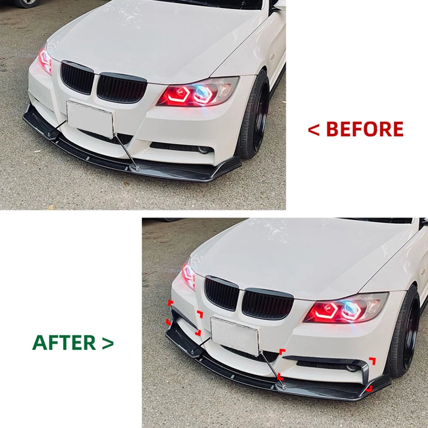 Front Bumper Side Air Vent Trim for BMW E90 E91 (2005-2008) Carbon Fiber Look