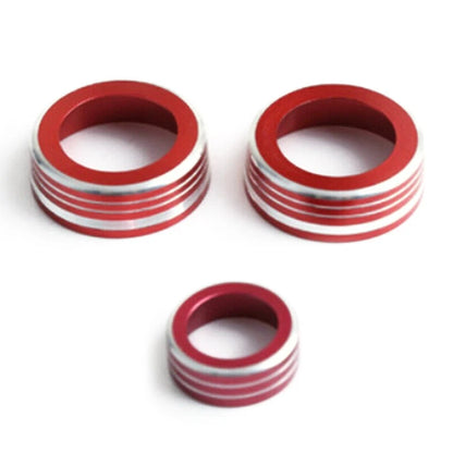 4x Red AC Switch Knob & Ignition Start Button Ring Cover for Honda CR-V (2017-2023)