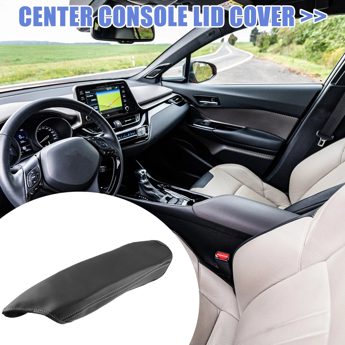 Center Console Armrest Cover for Toyota C-HR Right Hand Drive (2017-2023)