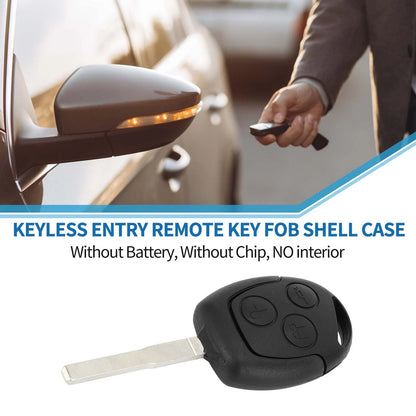 3 x Keyless Entry Remote Fob Shell Case for Ford C-Max (2004-2010)