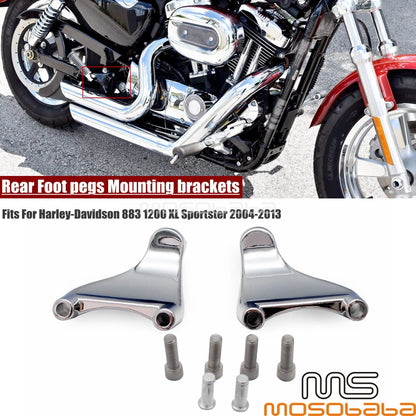Passenger Rear Foot Pegs Mounts for Harley Sportster Forty Eight, Seventy Two