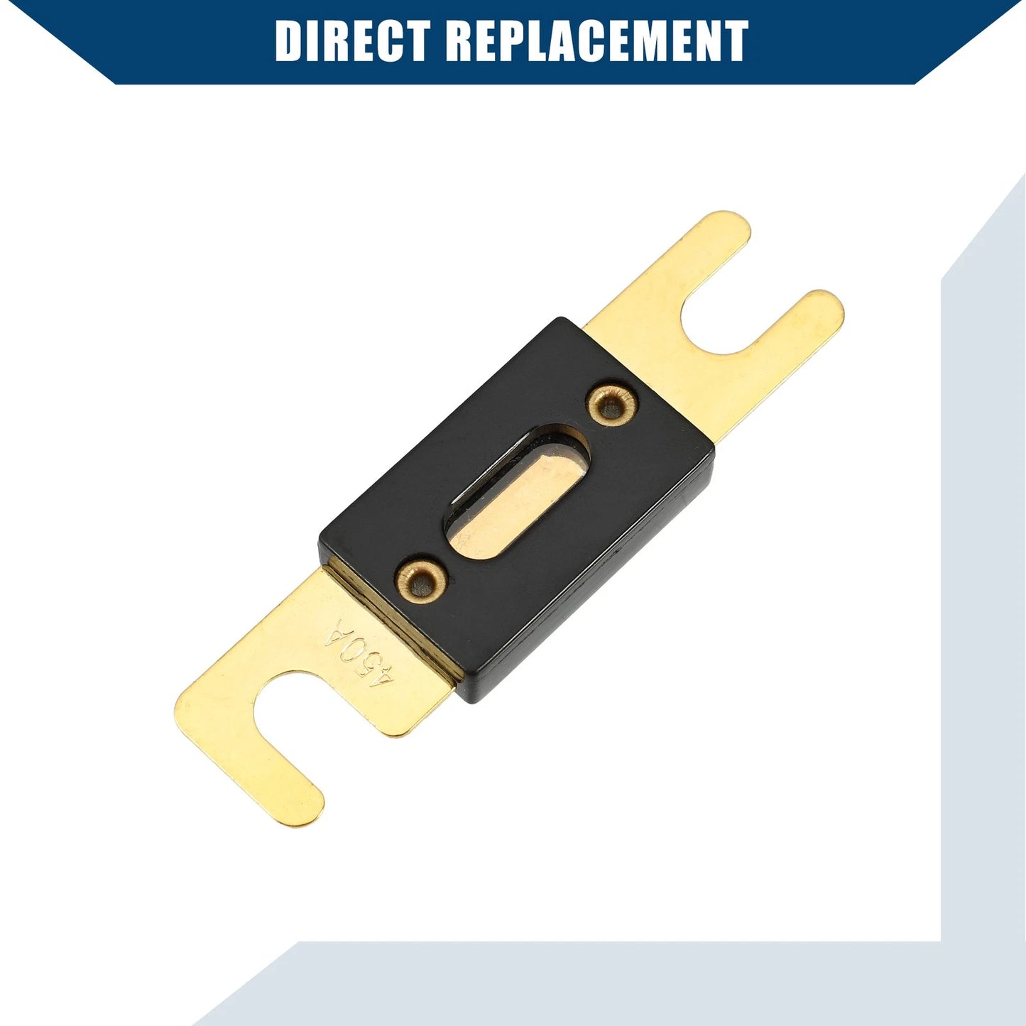 Mini ANL 450A Fuses for Car, Motorcycle, Boat - Gold Tone, Black