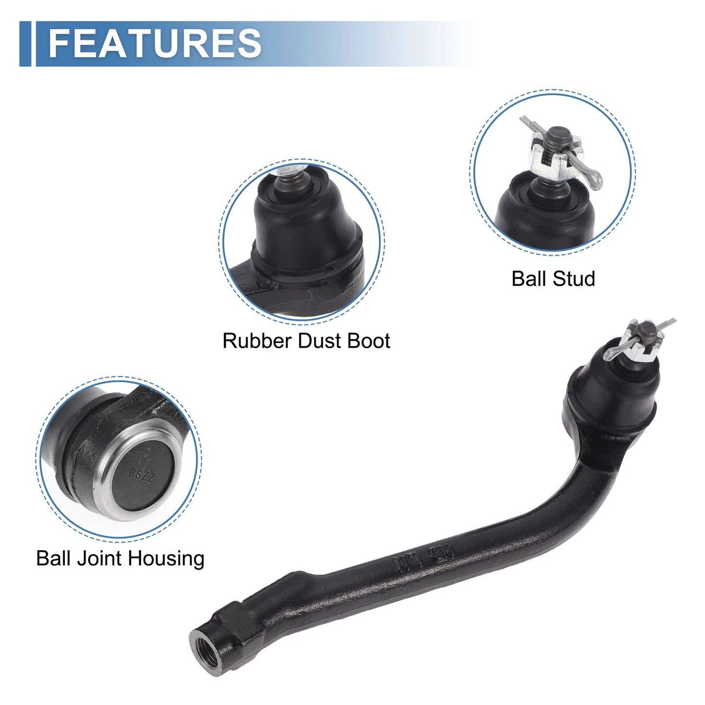 Front Outer Tie Rod Ends for Kia Forte Koup (2010-2016)